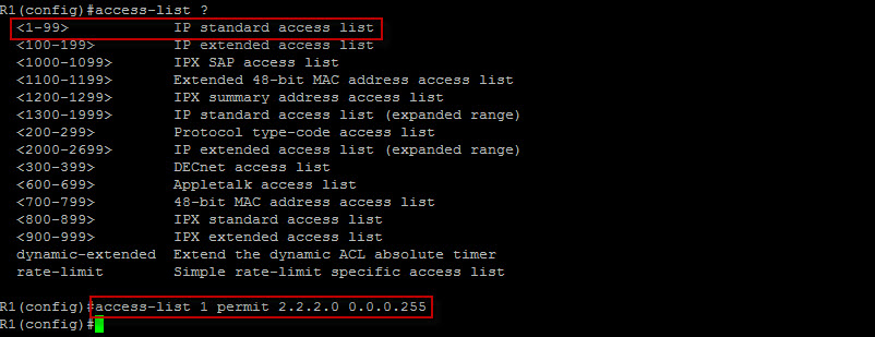 RouteLeakStandard Access List RouteLeak